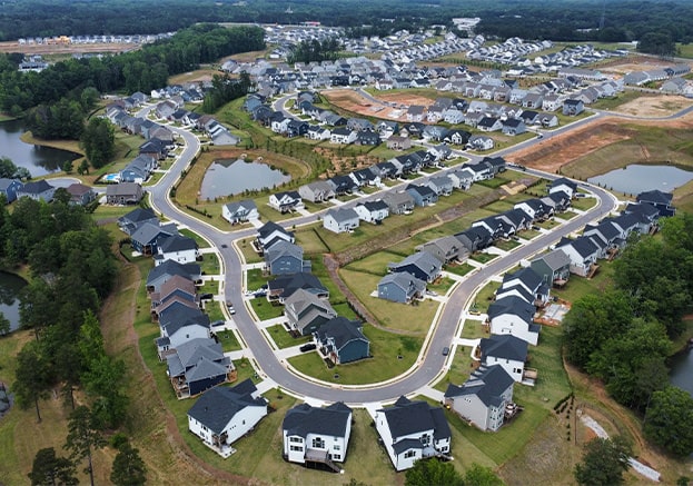 aerial of Twin Lakes